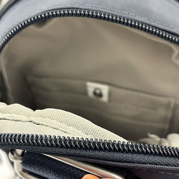 Baggallini Double Zip Mini Sling. Backpack Purse Bag Nylon Blue - Picture 6 of 9